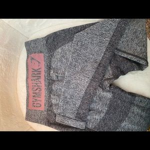 Gymshark flex seamless leggings size small grey/pink